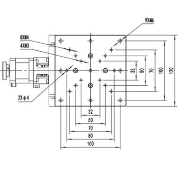 Model dependent travel range, load capacity, and table size